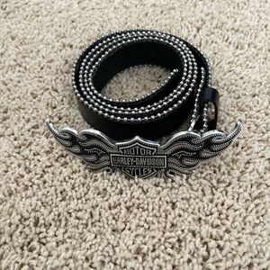 Harley-Davidson Black Belt with Silver Details